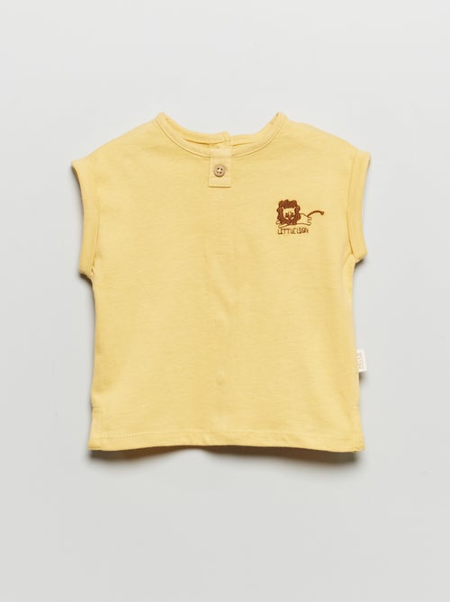 T-shirt bordada 'little lion' - Kiabi