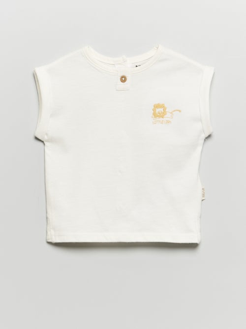 T-shirt bordada 'little lion' - Kiabi