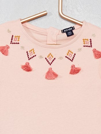 T-shirt bordada - Kiabi