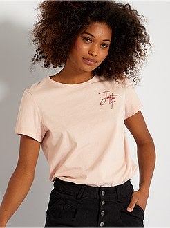 T-shirt bordada - Kiabi