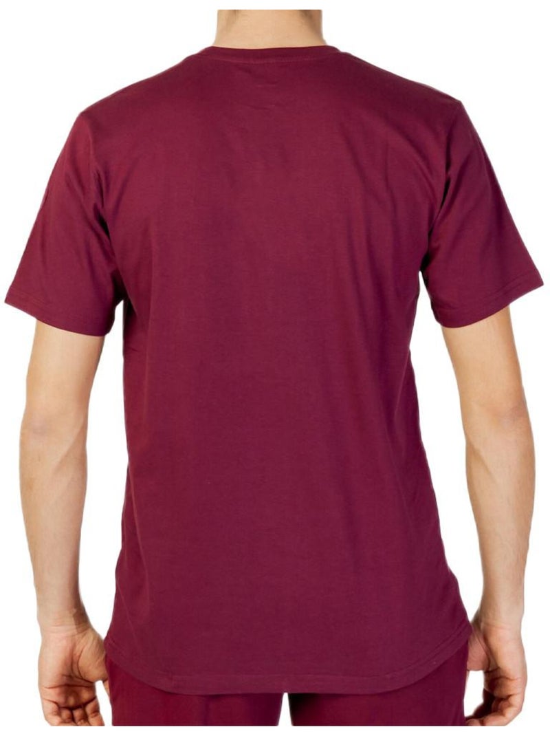 T-shirt bordeaux sergio tacchini stripe a para homem Bordô - Kiabi