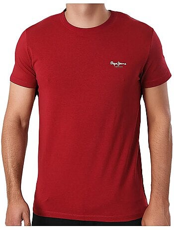 T-Shirt Bordô Original Pepe Jeans para Homem