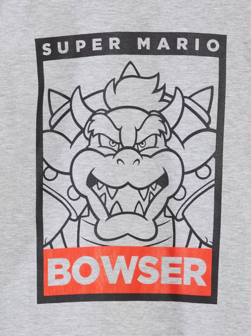 T-shirt 'Bowser' 'Mario' 'Super Nintendo' CINZA - Kiabi