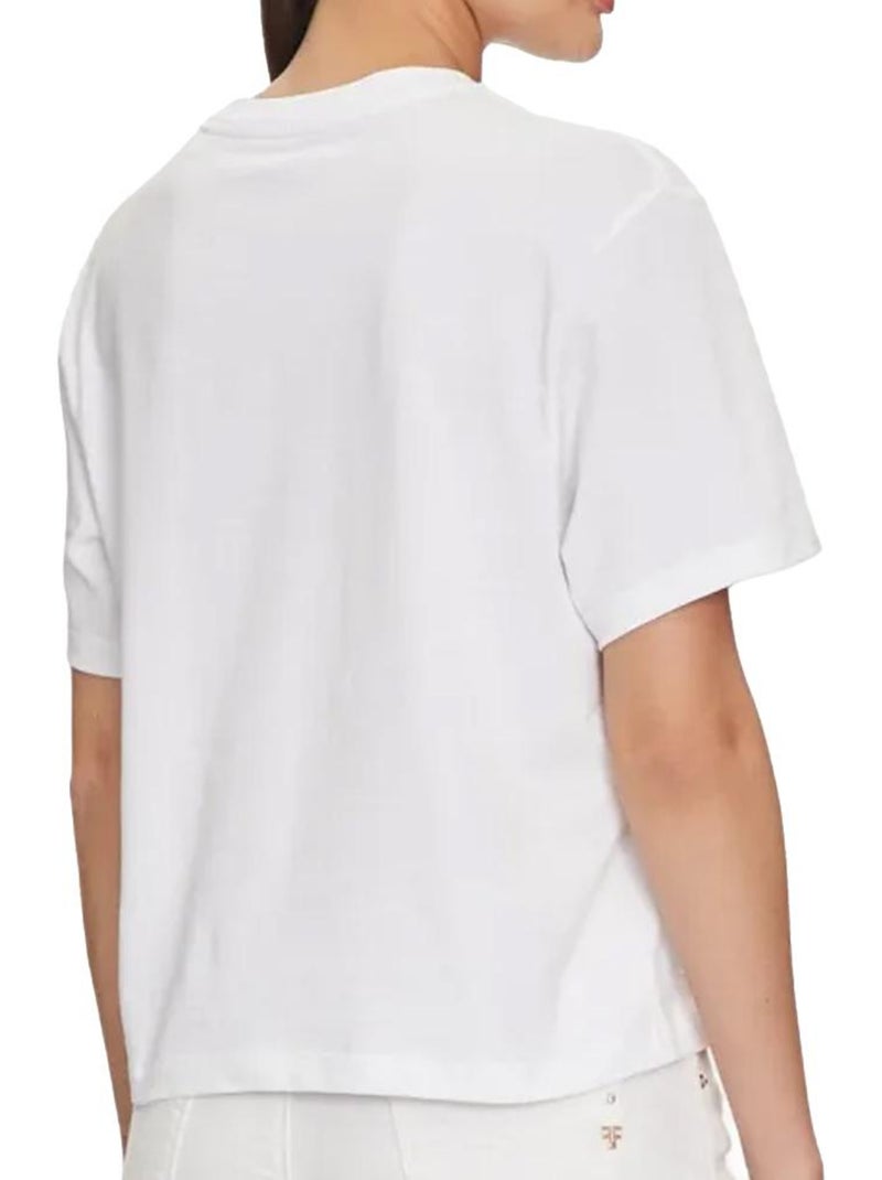 T-Shirt Boxy Branca Guess para Mulher Branco - Kiabi