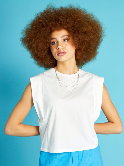 T-shirt boxy em jersey - Kiabi
