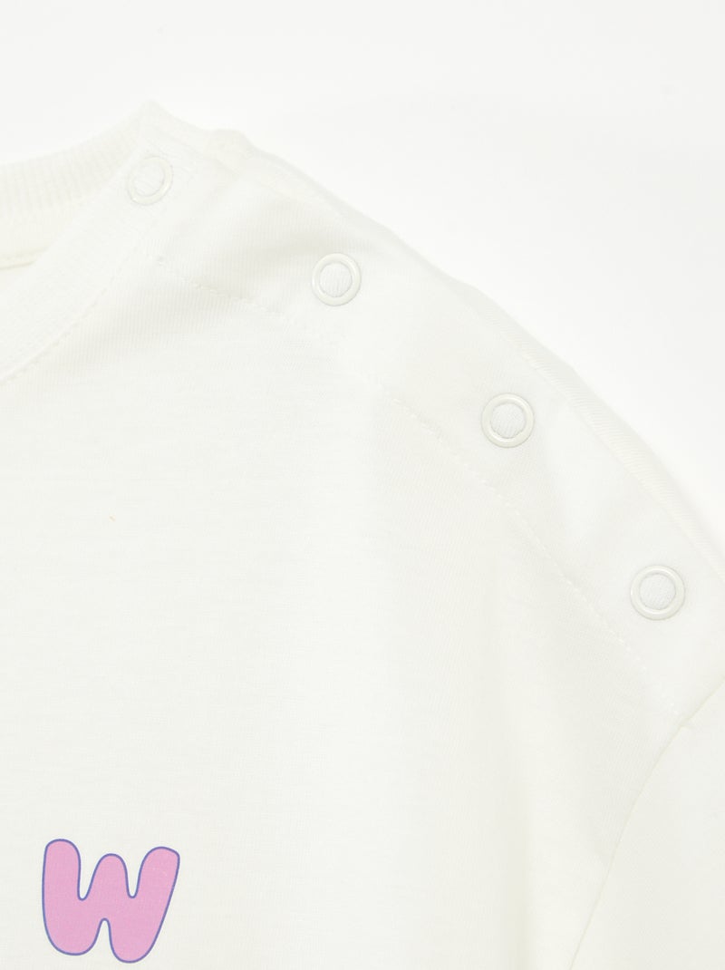 T-shirt 'Branca de Neve' 'Disney' - coleção fácil de vestir BRANCO - Kiabi