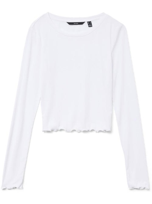 T-shirt branca feminina vero moda sofia - Kiabi
