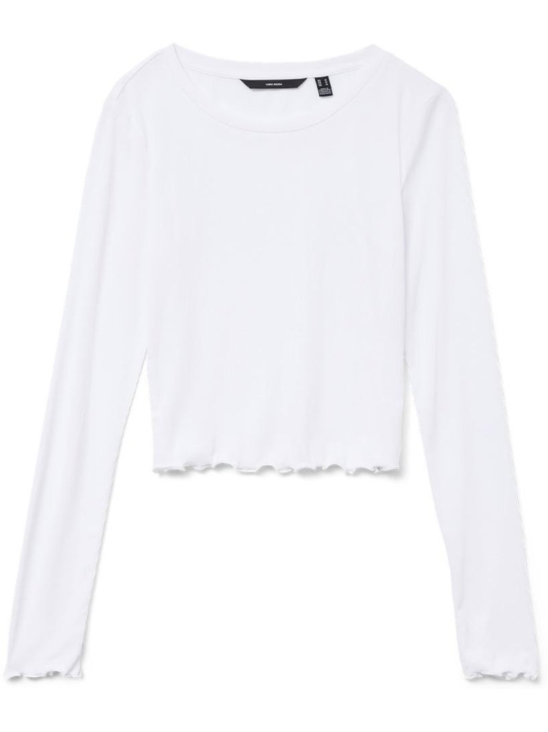 T-shirt branca feminina vero moda sofia Branco - Kiabi