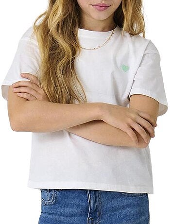 T-shirt Branca Infantil Maiken ONLY