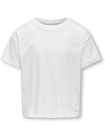 T-shirt Branca Infantil Maiken ONLY