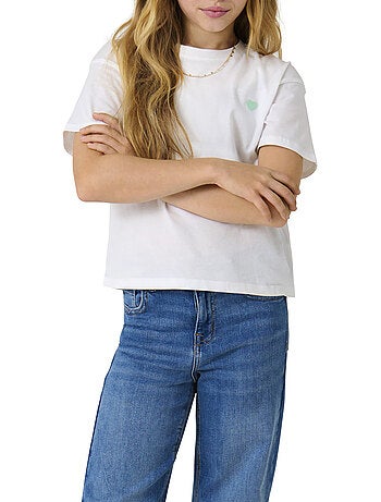 T-shirt Branca Infantil Maiken ONLY