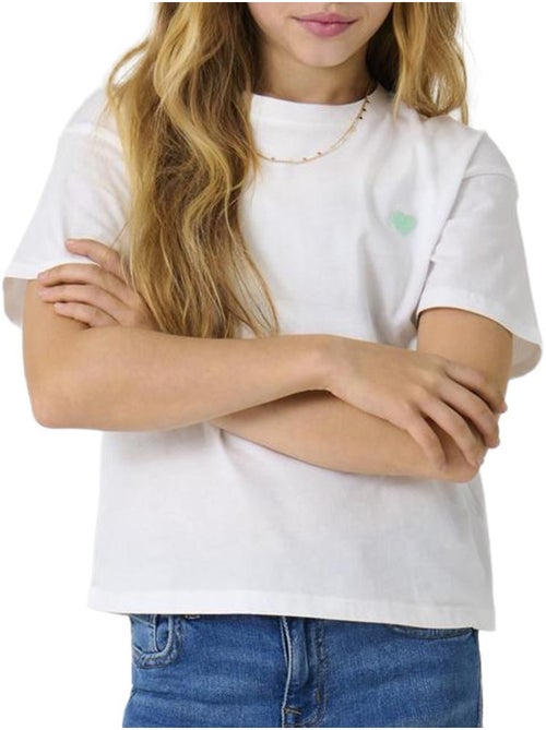 T-shirt Branca Infantil Maiken ONLY - Kiabi