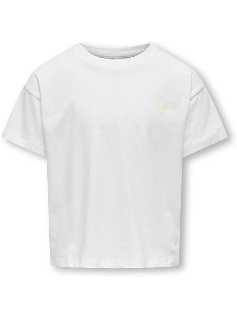 T-shirt Branca Infantil Maiken ONLY Branco - Kiabi