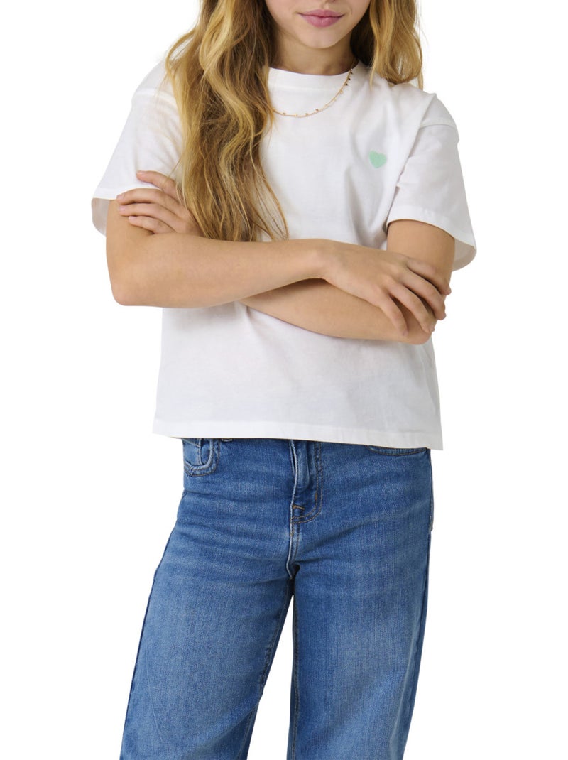 T-shirt Branca Infantil Maiken ONLY Branco - Kiabi