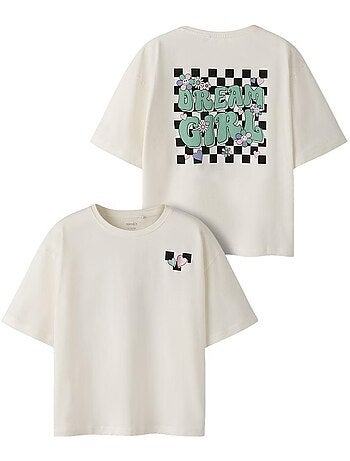 T-Shirt Branca Menina Name it Tara
