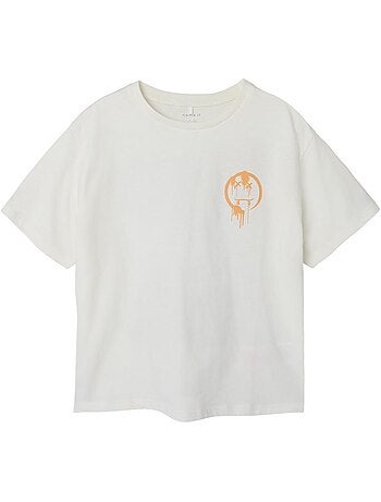 T-Shirt Branca Menino Name it Loose Fit
