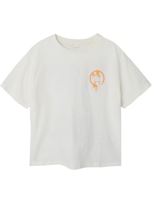 T-Shirt Branca Menino Name it Loose Fit - Kiabi T-Shirt Branca Menino Name it Loose Fit - Kiabi