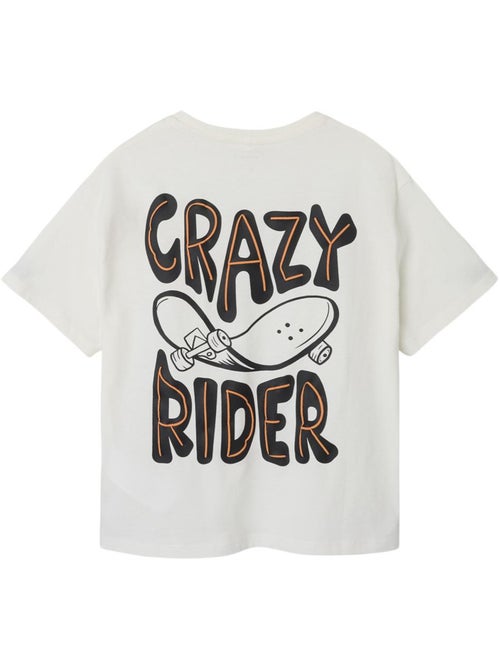 T-Shirt Branca Menino Name it Loose Fit - Kiabi T-Shirt Branca Menino Name it Loose Fit - Kiabi