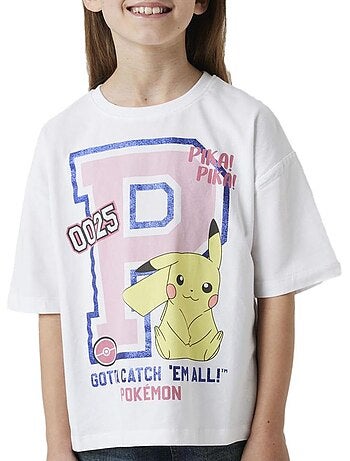 T-shirt Branca Name it Fjixa para Menina