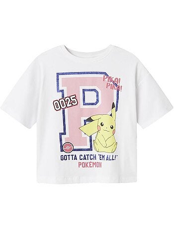 T-shirt Branca Name it Fjixa para Menina