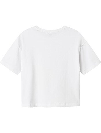 T-shirt Branca Name it Fjixa para Menina