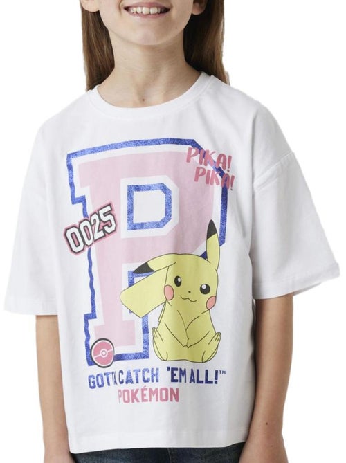 T-shirt Branca Name it Fjixa para Menina - Kiabi