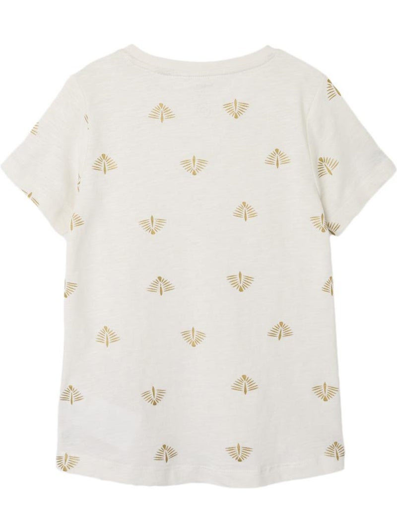 T-shirt Branca Name It Nellen para Menina Branco - Kiabi