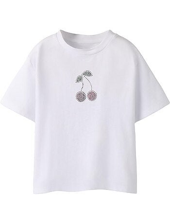 T-shirt Branca para Menina Name It Flanica