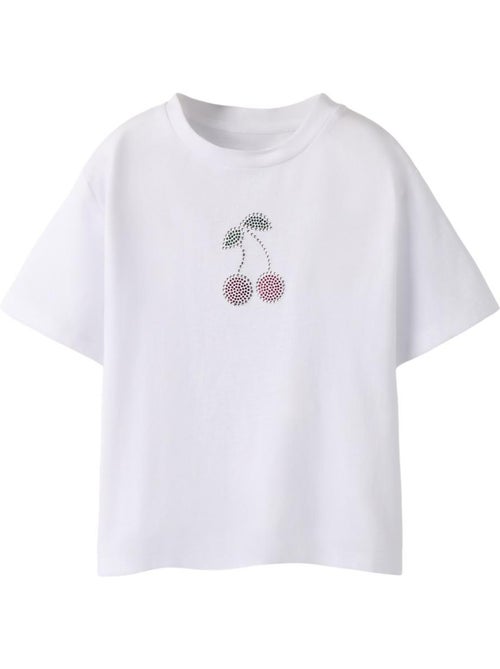 T-shirt Branca para Menina Name It Flanica - Kiabi T-shirt Branca para Menina Name It Flanica - Kiabi