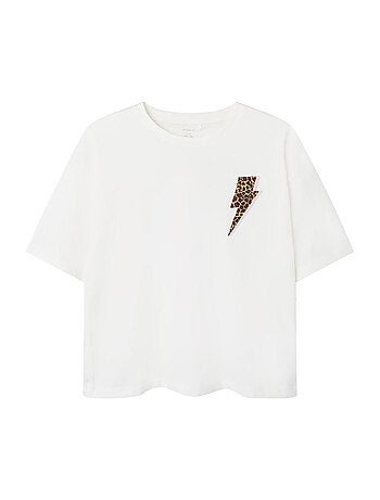 T-shirt Branca para Menina Name it Tarima