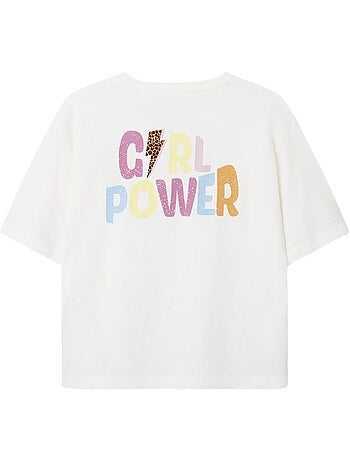 T-shirt Branca para Menina Name it Tarima