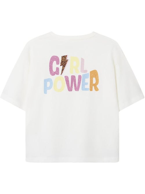 T-shirt Branca para Menina Name it Tarima - Kiabi