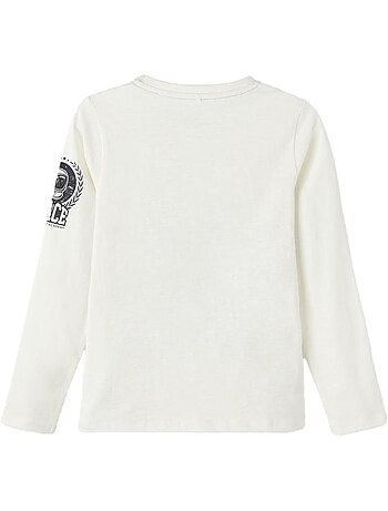 T-Shirt Branca para Menino Name it Nobbe