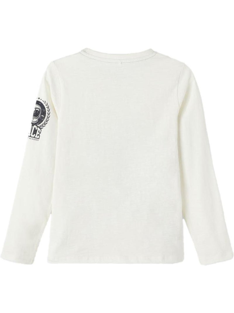 T-Shirt Branca para Menino Name it Nobbe Branco - Kiabi