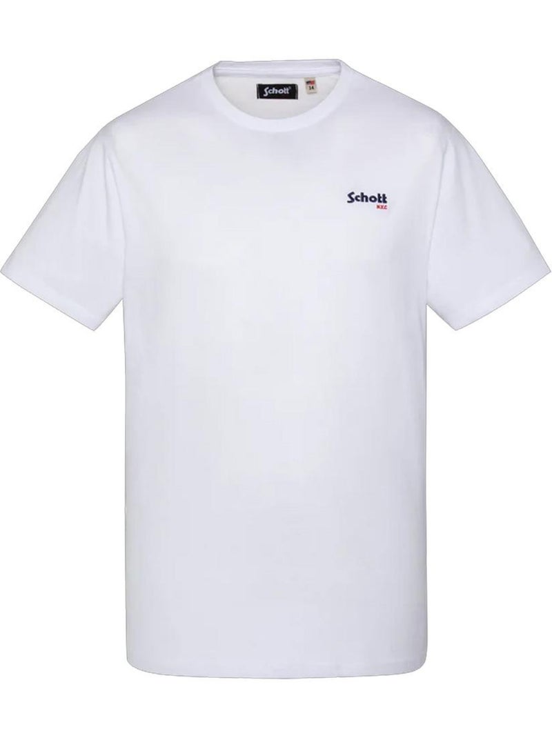 T-shirt Branca para Rapaz Schott Rode Branco - Kiabi