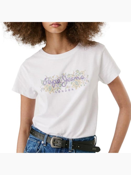 T-shirt Branca Pepe Jeans Ava para Mulher - Kiabi T-shirt Branca Pepe Jeans Ava para Mulher - Kiabi