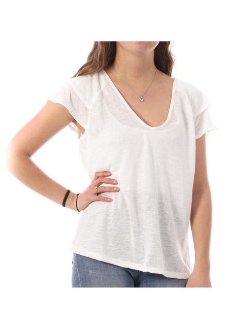 T-shirt Branca Vero Moda Lina para Mulher - Kiabi T-shirt Branca Vero Moda Lina para Mulher - Kiabi