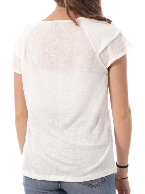 T-shirt Branca Vero Moda Lina para Mulher - Kiabi T-shirt Branca Vero Moda Lina para Mulher - Kiabi