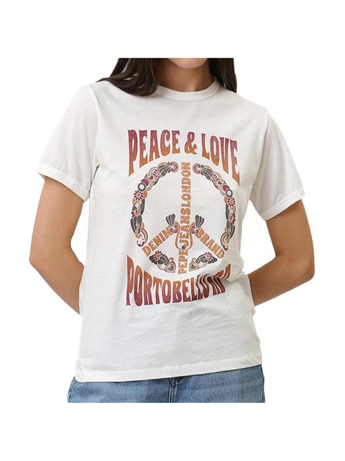 T-shirt Branco Cala Pepe Jeans para Mulher - Kiabi T-shirt Branco Cala Pepe Jeans para Mulher - Kiabi