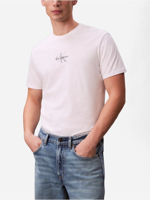 T-Shirt Branco Calvin Klein Jeans Micros para Homem - Kiabi