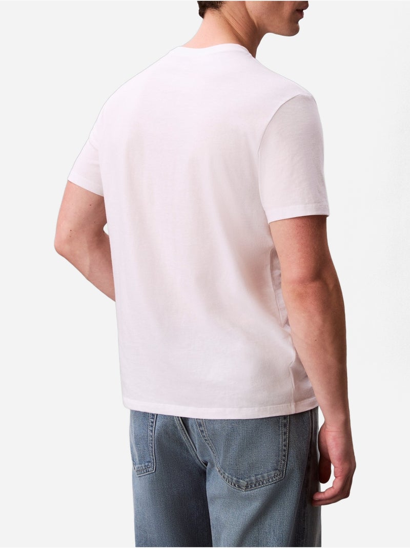 T-Shirt Branco Calvin Klein Jeans Micros para Homem Branco - Kiabi