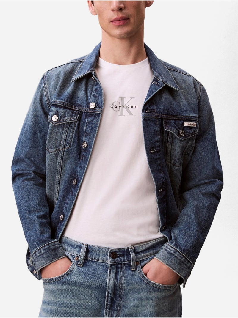 T-Shirt Branco Calvin Klein Jeans Micros para Homem Branco - Kiabi