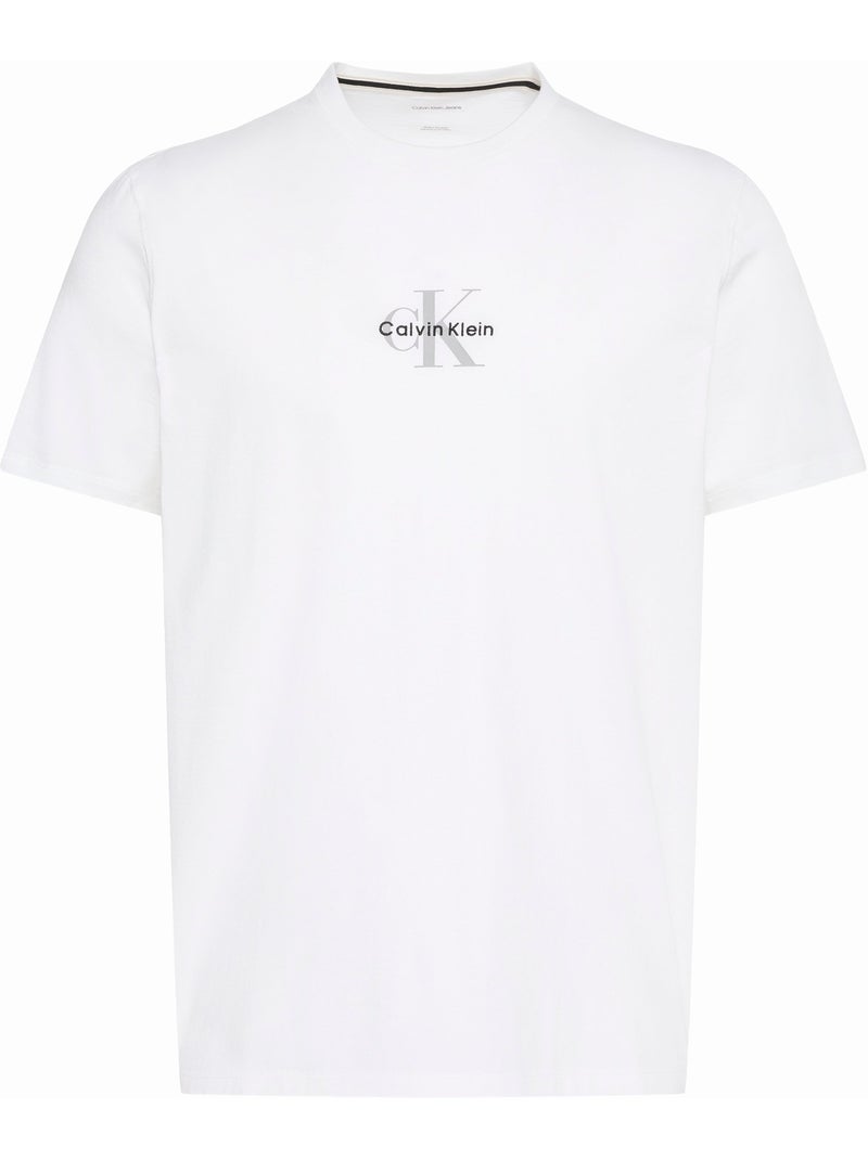 T-Shirt Branco Calvin Klein Jeans Micros para Homem Branco - Kiabi