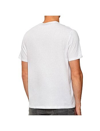 T-shirt branco calvin klein jeans para homem lv04rd820g