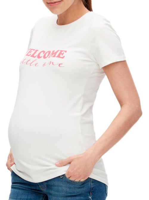 T-shirt Branco de Mulher Mamalicious Welcome - Kiabi T-shirt Branco de Mulher Mamalicious Welcome - Kiabi