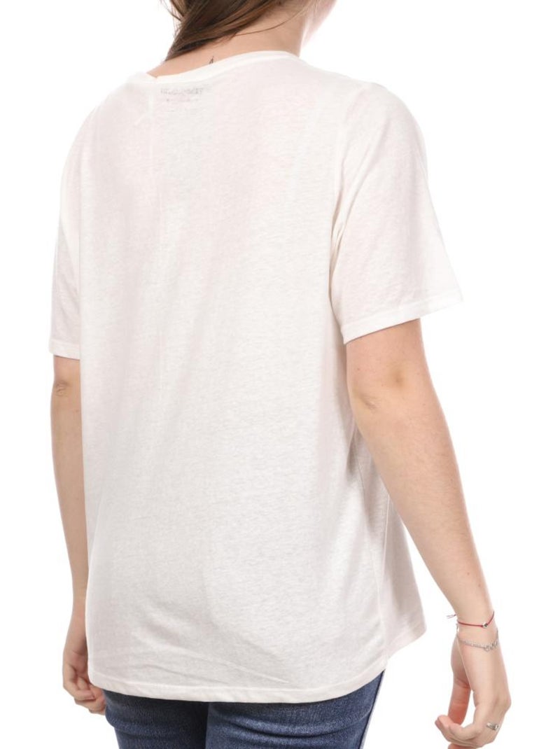 T-shirt Branco de Mulher Teddy Smith Face Branco - Kiabi