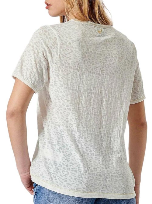 T-shirt branco feminino kaporal floy - Kiabi