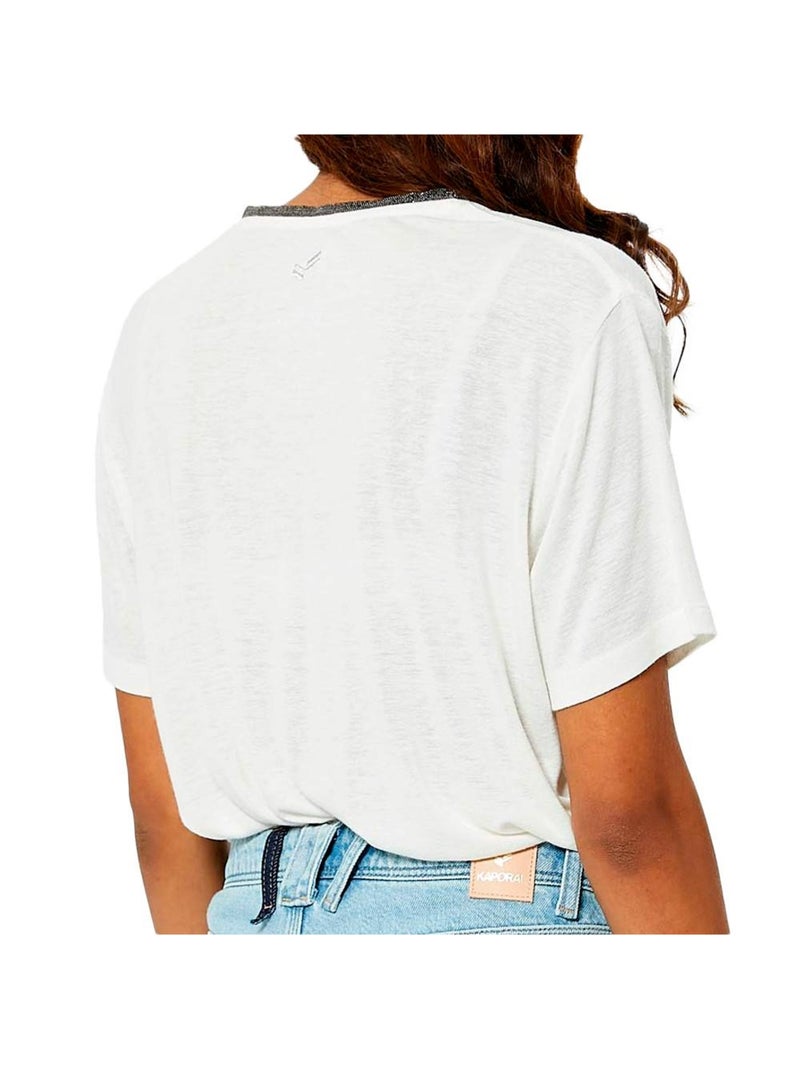 T-shirt Branco Feminino Kaporal Jorixe Branco - Kiabi