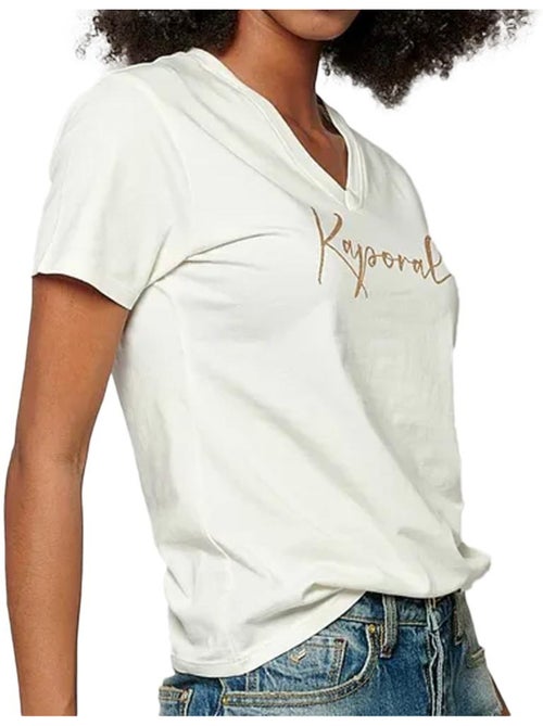 T-shirt Branco Feminino Kaporal SIGNEH24 - Kiabi T-shirt Branco Feminino Kaporal SIGNEH24 - Kiabi