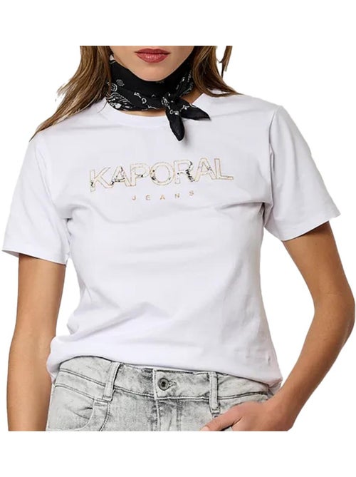 T-shirt Branco Feminino Kaporal VAPORE25 - Kiabi T-shirt Branco Feminino Kaporal VAPORE25 - Kiabi